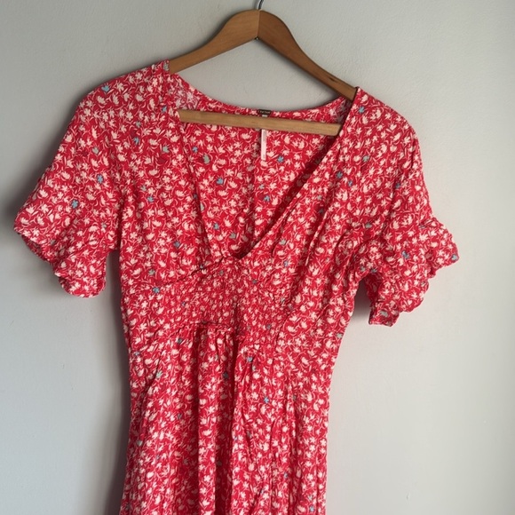 Free People in Full Bloom Dress, Red Combo XS - Picture 3 of 12